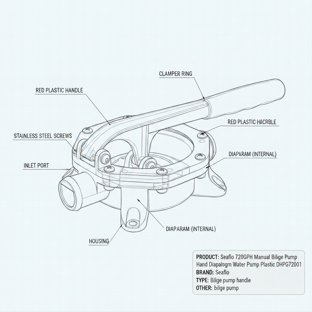 Seaflo Manual Plastic Bilge Pump Handle DHPG720 | 4Boats - Technical specification image 3