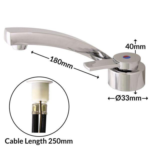 Florenz Kompakt Chrome Mixer Tap with Micro-Switch | 4Boats