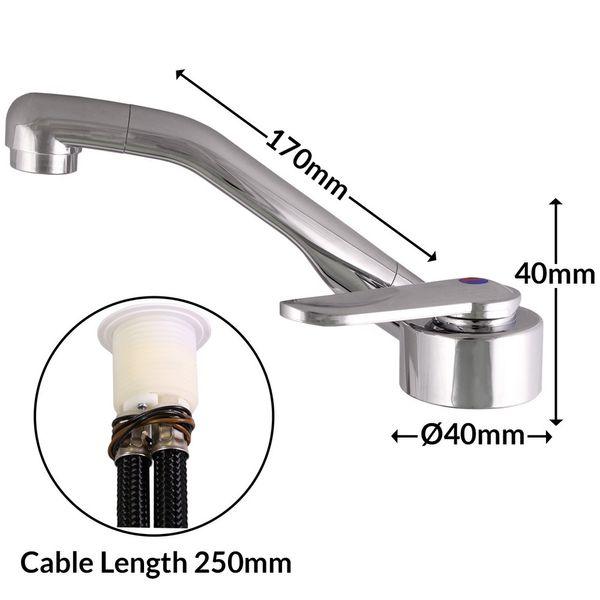 Comet Florenz Chrome 90° Mixer Tap with Micro-Switch | 4Boats