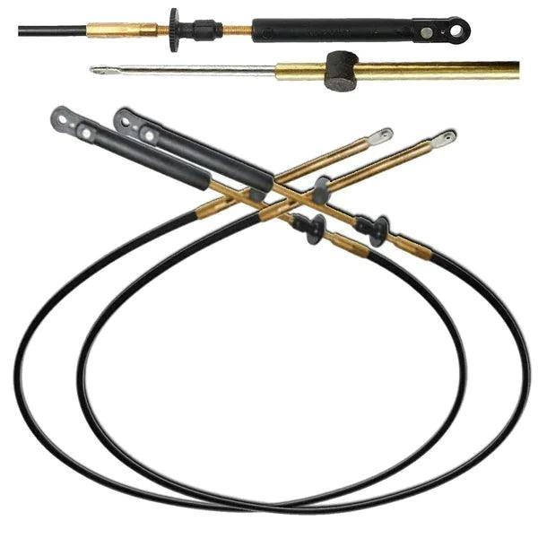 2x 12 ft C14 Control Cables for Johnson Evinrude OMC Outboard Gear/Thr ...