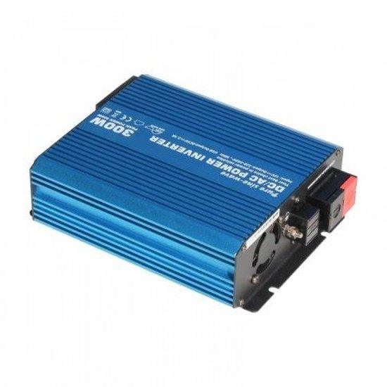 300W 12V pure sine wave power inverter 230V AC output, with powerful USB charging port - 4Boats