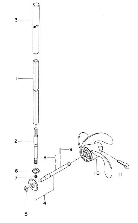 Tohatsu Genuine Drive Shaft Upper L | SKU 309-64313-1 | Engine Parts