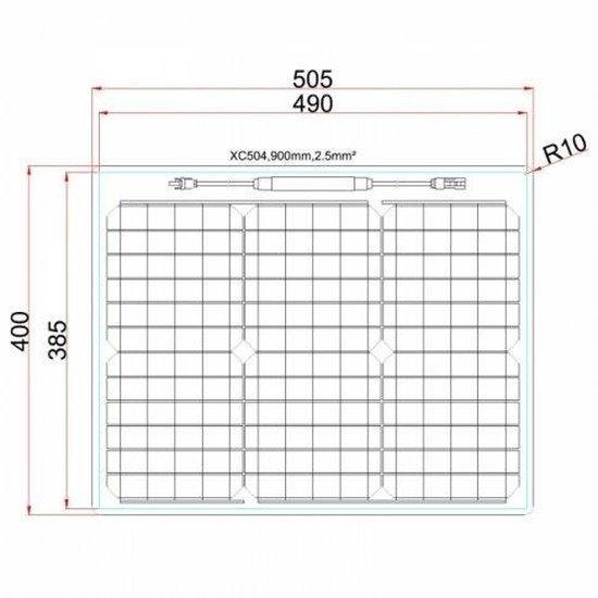 30W Reinforced semi-flexible solar panel with a durable ETFE coating - 4Boats