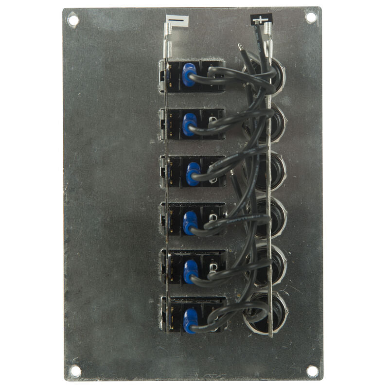 Switch Panel 6 Gang 12V with Fuse & Illuminated Rocker | 4Boats