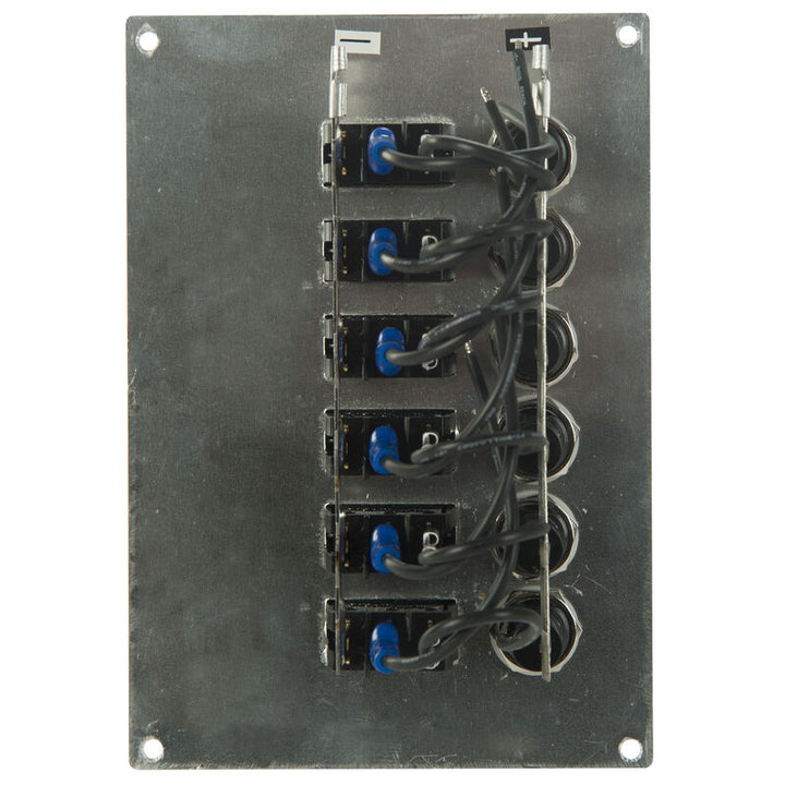 Switch Panel 6 Gang 12V with Fuse & Illuminated Rocker | 4Boats