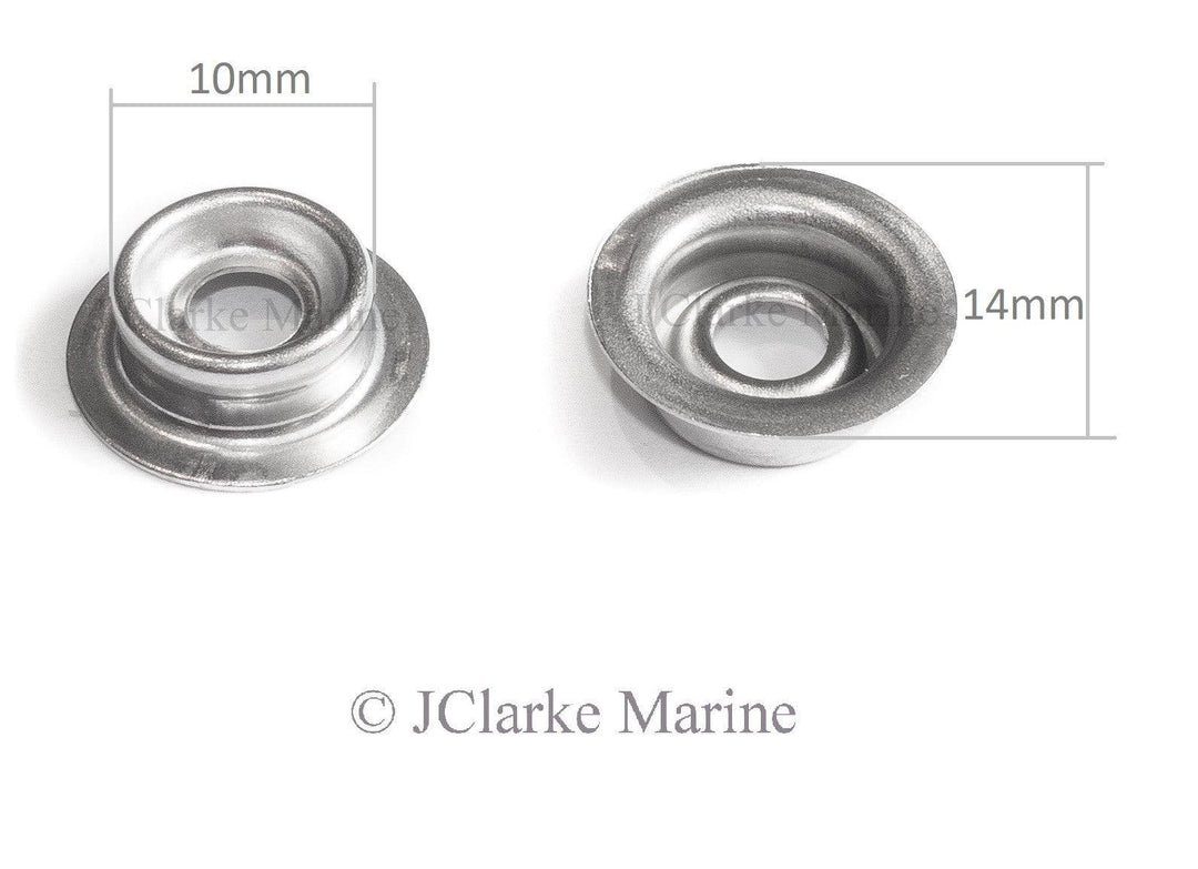 316 Stainless steel snap fastener kit canvas to deck - 4Boats