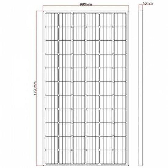 320W 12V solar panel with 5m cable - 4Boats