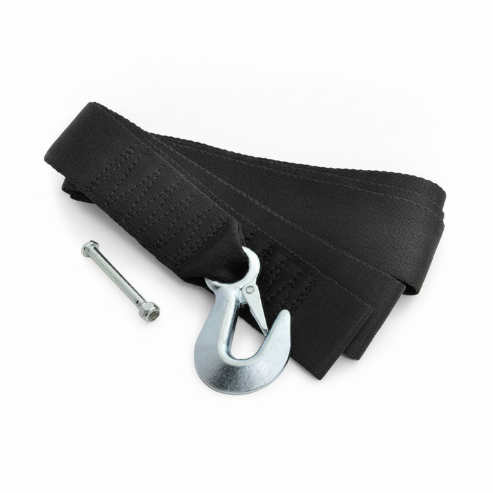 Boat Trailer Winch Strap 6m x 50mm Polyester with Mounting Bolt - Studio image 1