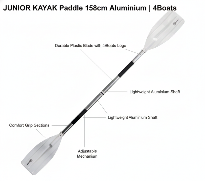 JUNIOR KAYAK Paddle 158cm Aluminium | 4Boats - Technical specification image 2