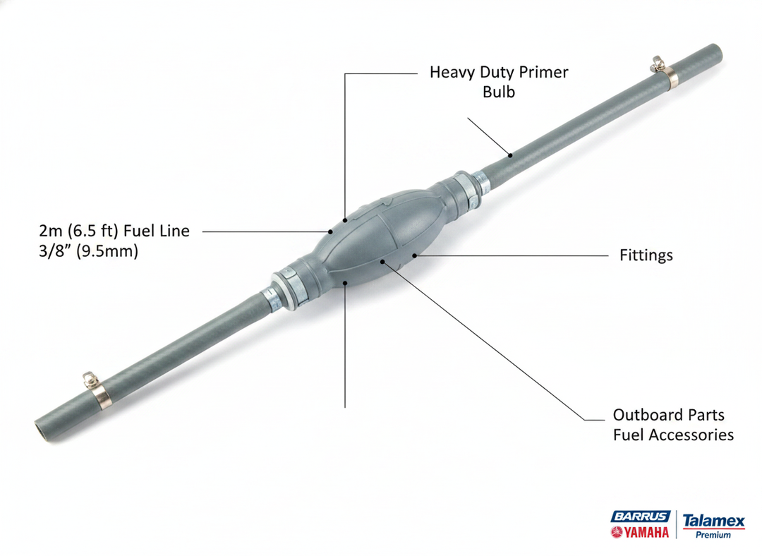 Talamex Premium Heavy Duty EPA Low Fuel Line & Primer Bulb 2m 3/8" 9.5mm - Technical specification image 2