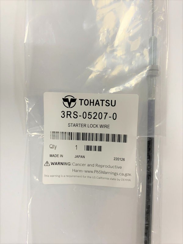 Tohatsu starter lock wire package with label on a white background