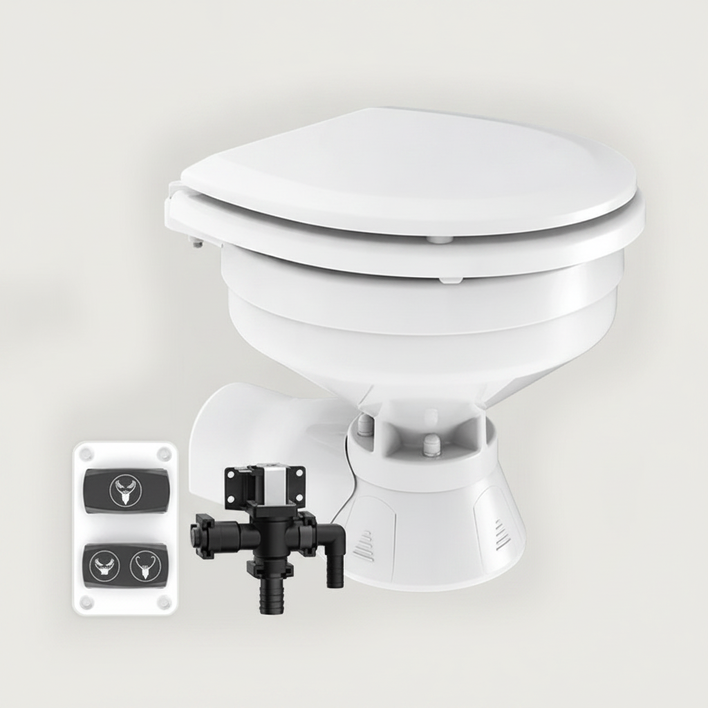 Seaflo Quiet Compact Fresh Water Electric Toilet | 4Boats - Catalogue image 4