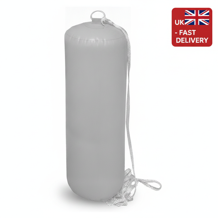 OCEAN 57317 EasyStore Plus Inflatable Fender 32 x 97cm Light Grey - UK Stock image 1