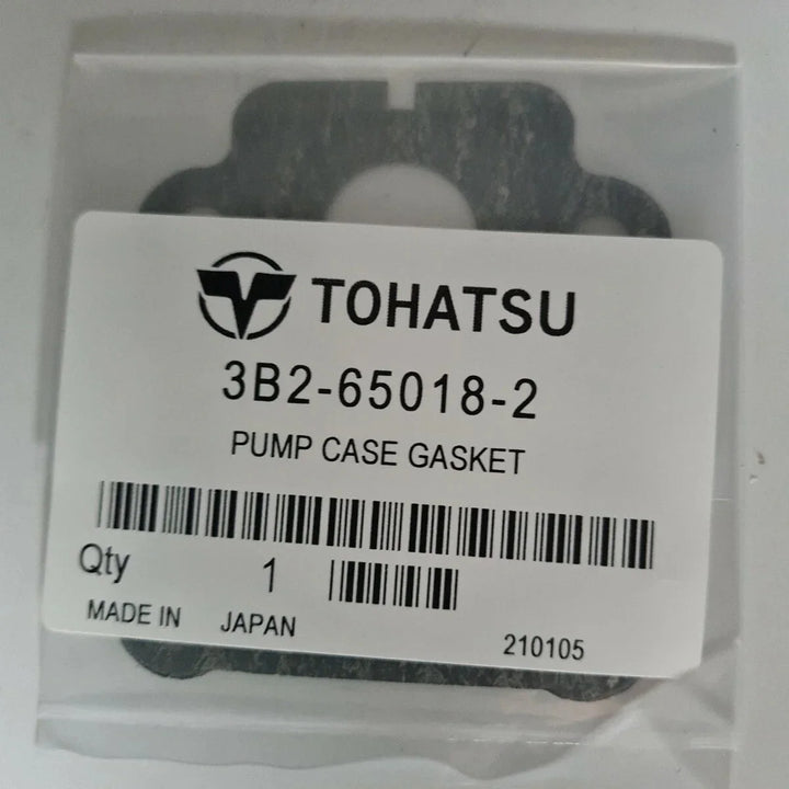 Tohatsu pump case gasket in packaging with label on a white background