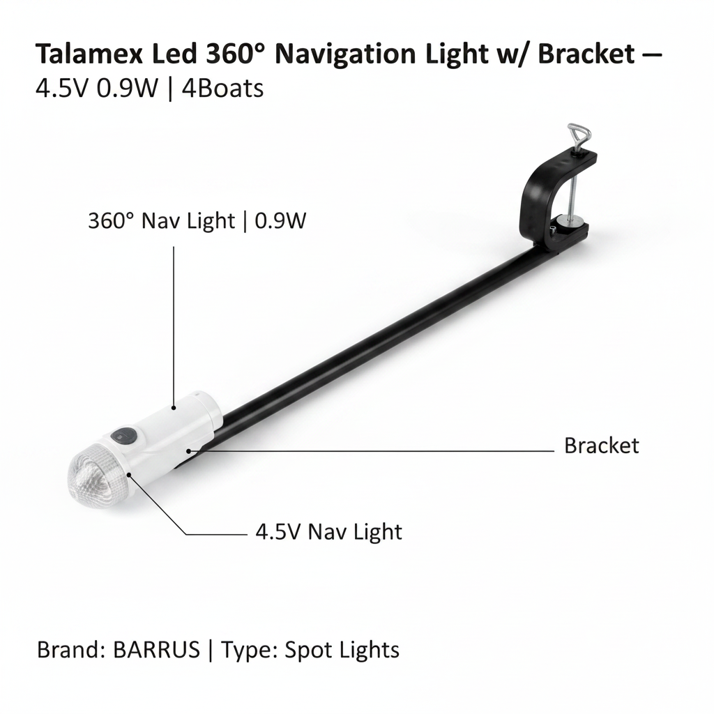 Talamex Led 360° Navigation Light w/ Bracket — 4.5V 0.9W | 4Boats - UK Stock image 1