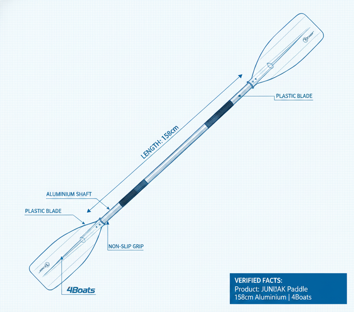 JUNIOR KAYAK Paddle 158cm Aluminium | 4Boats - Technical specification image 3