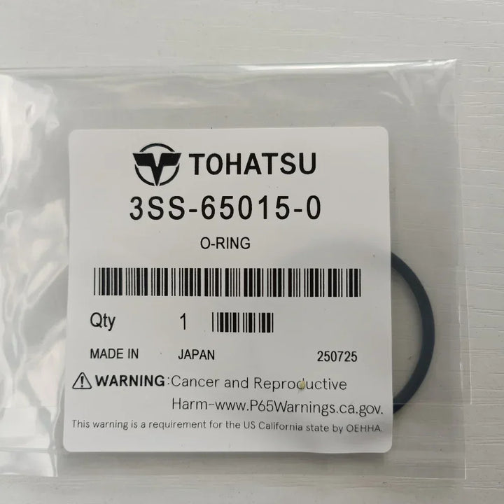 Tohatsu O-ring packaging with label on a white background