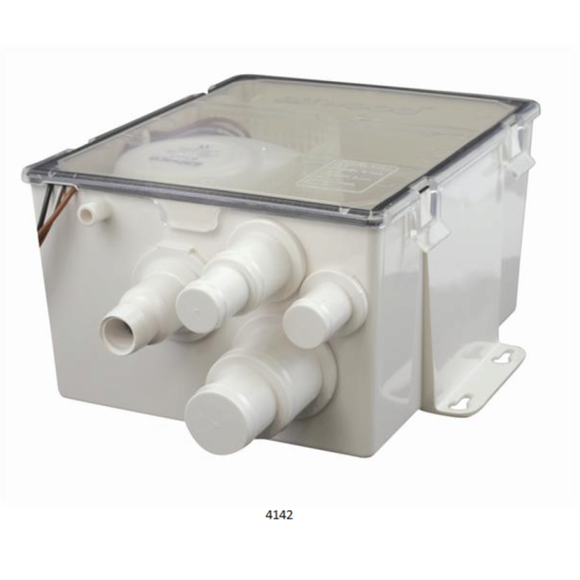 Attwood 4145-1 Marine Shower Sump System 750 GPH 24V Standard Box Drainage