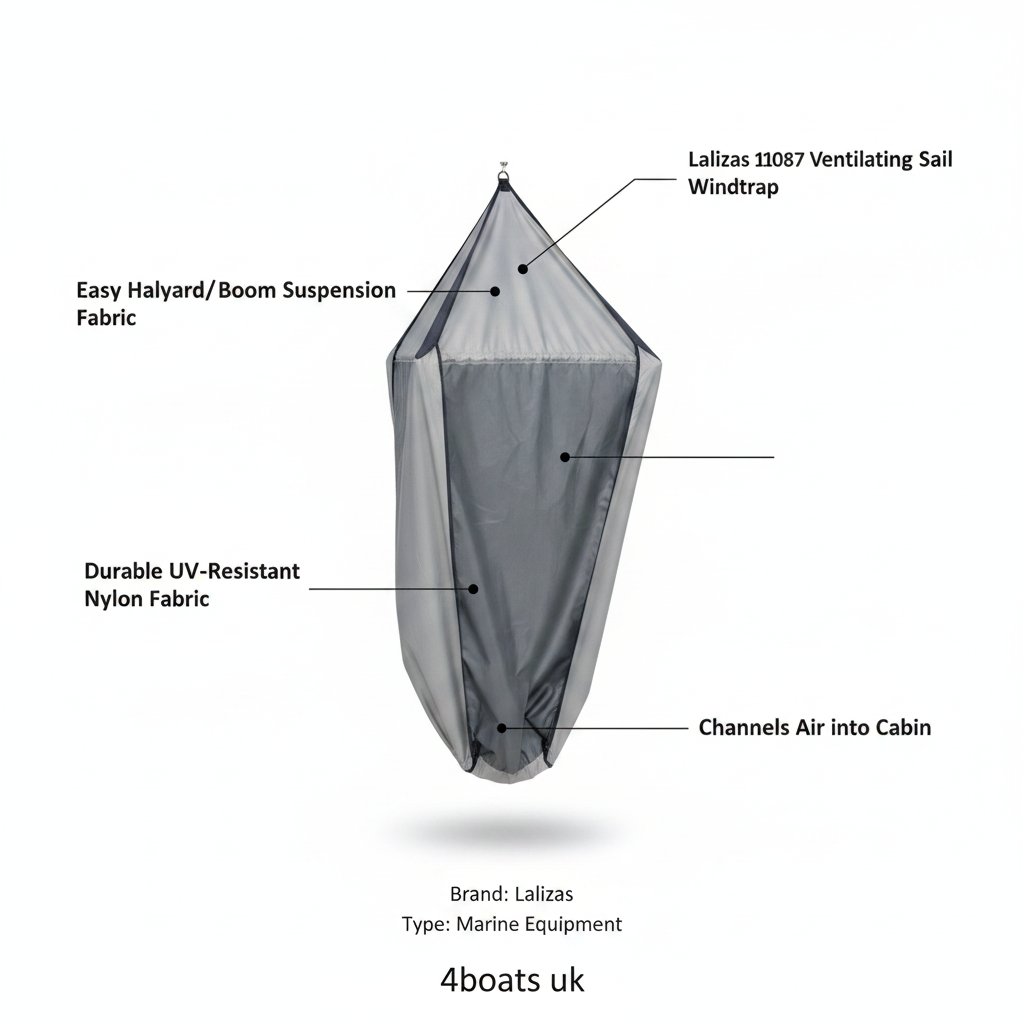 Lalizas 11087 Hatch Ventilating Sail Windtrap Boat Marine Cabin Wind Scoop - Technical specification image 2