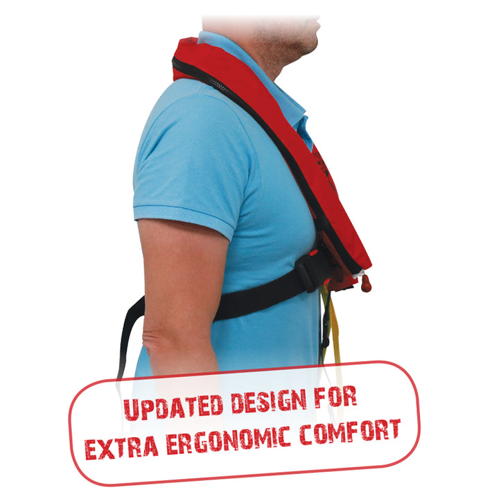 Lalizas Sigma 170N Manual Inflatable Lifejacket Red ISO Adult 71097 Marine Safety