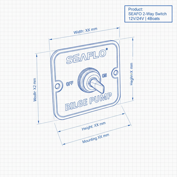 SEAFLO Bilge 2-Way Switch Panel 12V/24V | 4Boats - Technical specification image 3