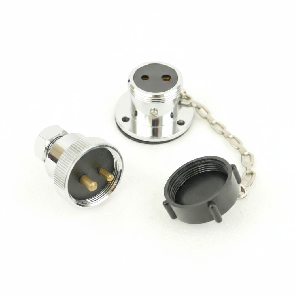 Waterproof 2-Pin Marine Deck Connector Plug & Socket with Plastic Cap - 5A 12V - Technical specification image 4