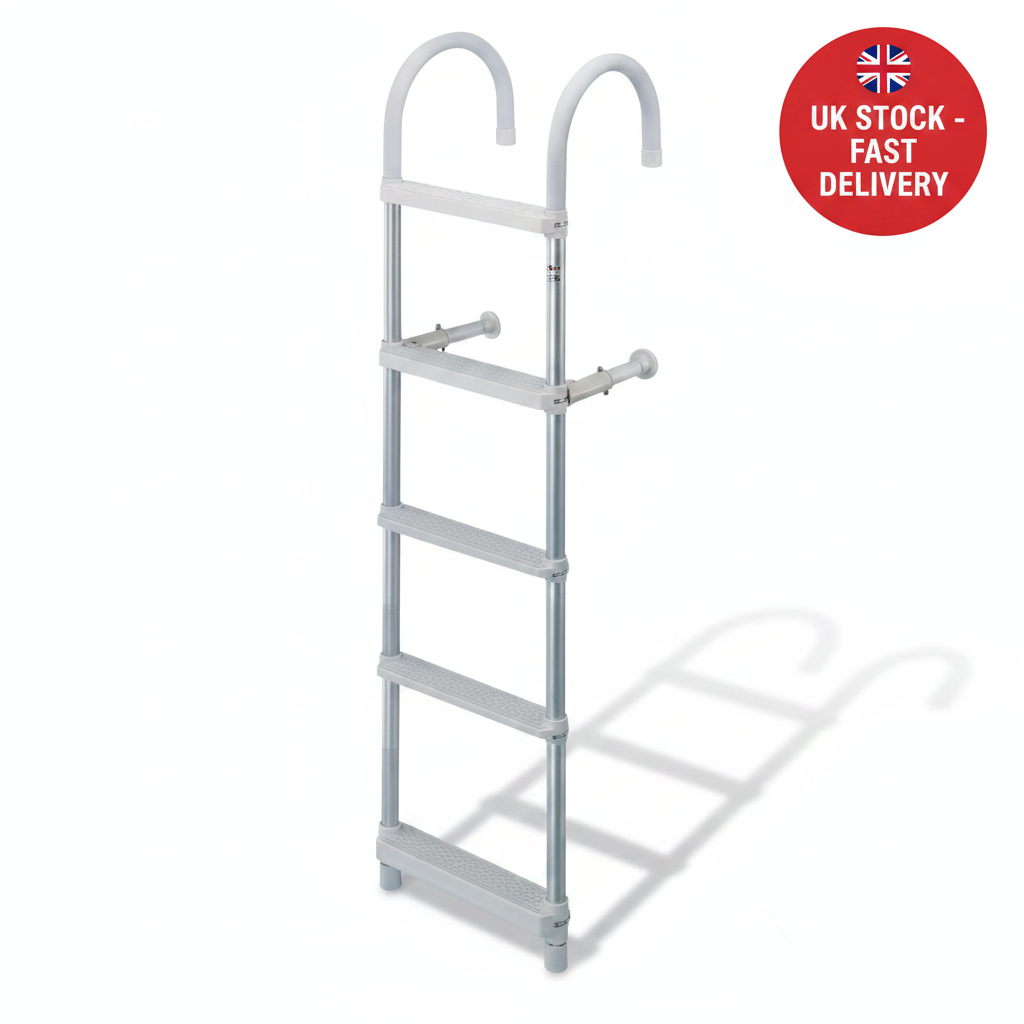 Trem 5 Step Alloy Hook | On Ladder 146cm | 4Boats - UK Stock image 1