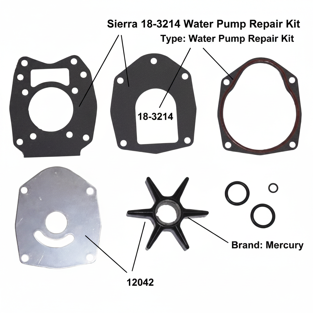Sierra 18-3214 Water Pump Repair Kit for Mercury & Honda | 4Boats - UK Stock image 1