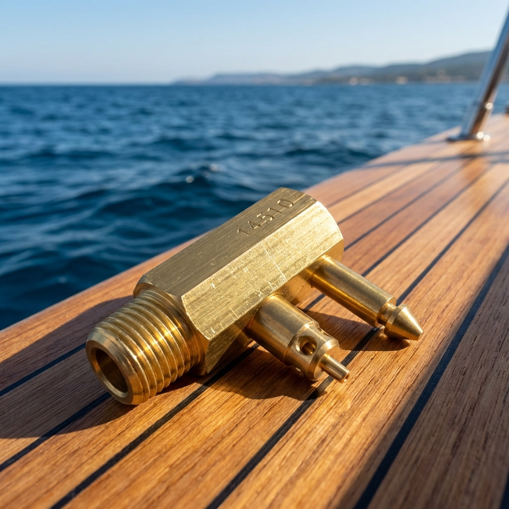 Brass Outboard Fuel Tank Connector for Yamaha Mercury Mariner 1/4" NPT Male