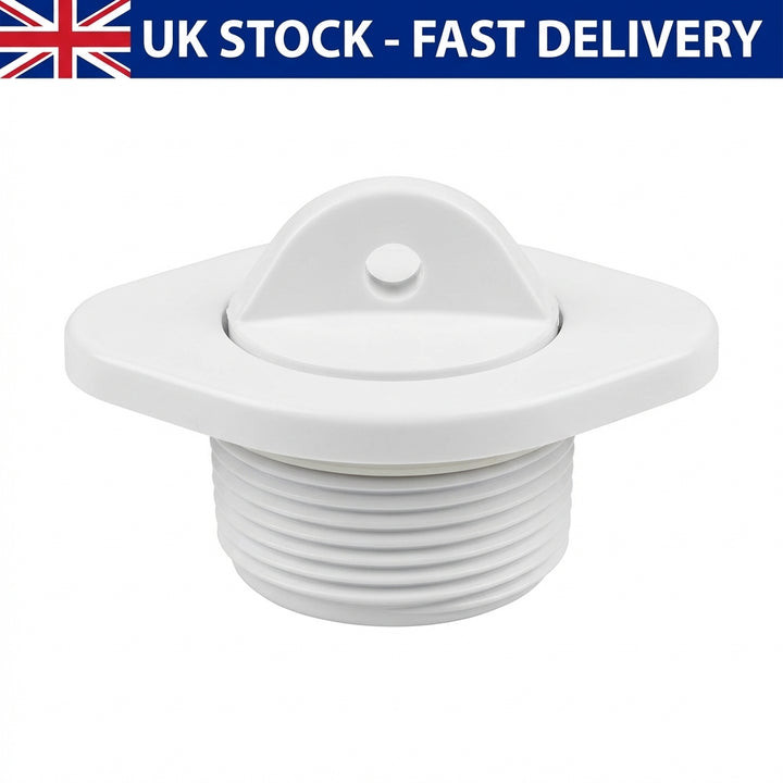Nuova Rade Oval Boat Drain Socket & Plug 48x36mm White RIB Dinghy 16688