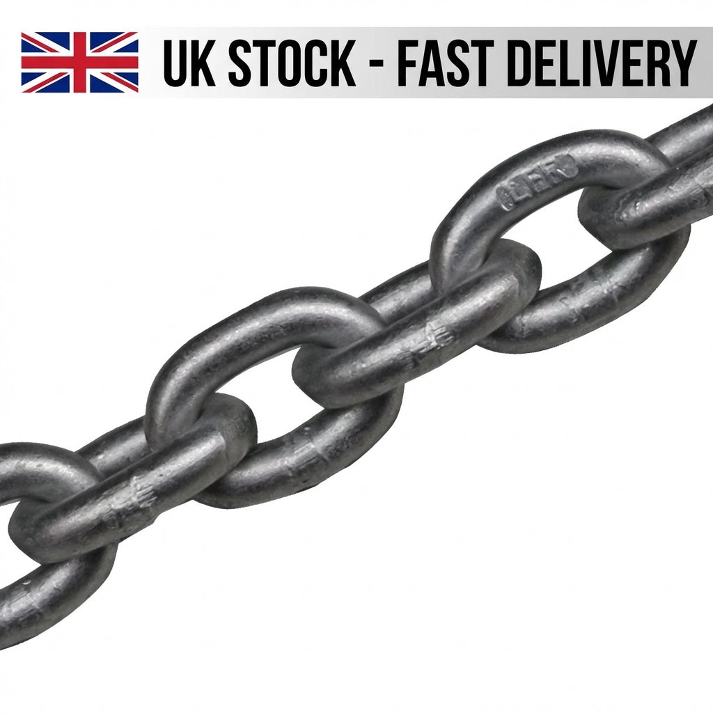 Lofrans 8mm Calibrated Anchor Chain Galvanised G40 ISO4565 DIN766 4300kg