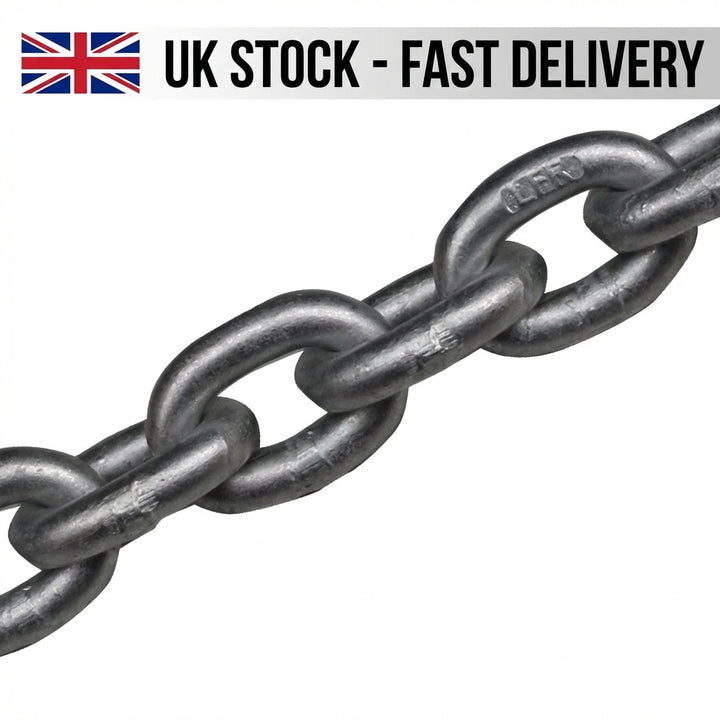 Lofrans 8mm Calibrated Anchor Chain Galvanised G40 ISO4565 DIN766 4300kg