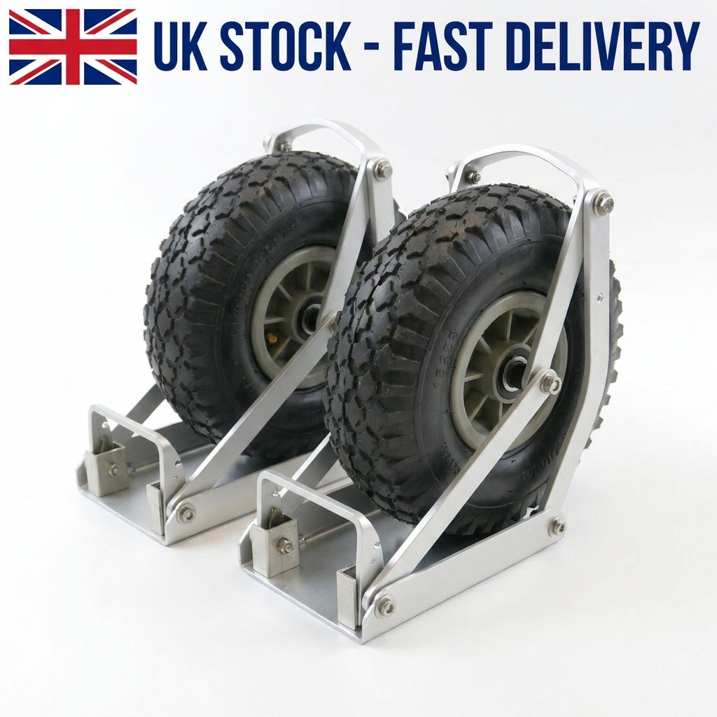 Rugged Heavy Duty Launching Wheels Retractable Aluminium Inflatable Boat Dinghy