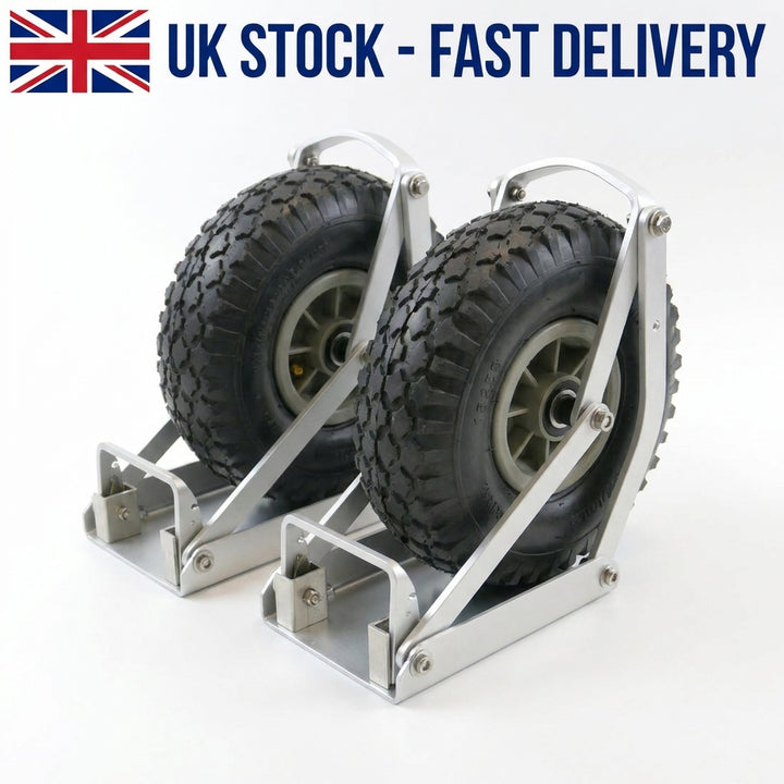 Rugged Heavy Duty Launching Wheels Retractable Aluminium Inflatable Boat Dinghy