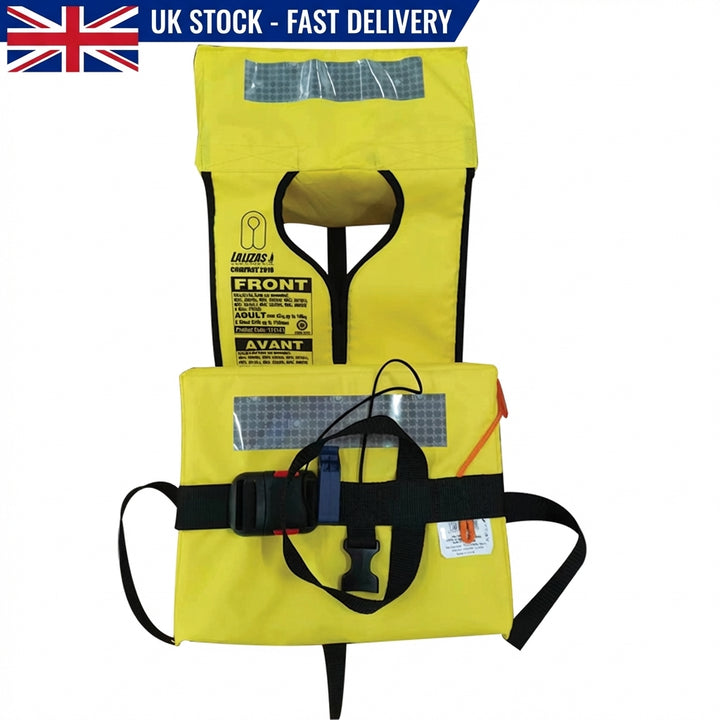 Lalizas Compact Folding Lifejacket SOLAS MED MER TC Marine Safety Vest Yellow