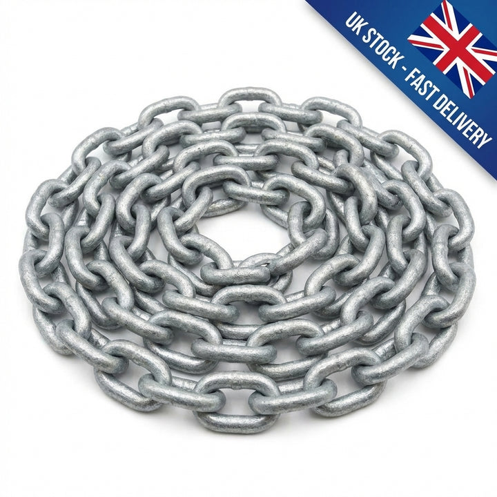 3/8" Galvanized Anchor Lead Chain 10m - Heavy Duty 10mm Marine Boat Chain