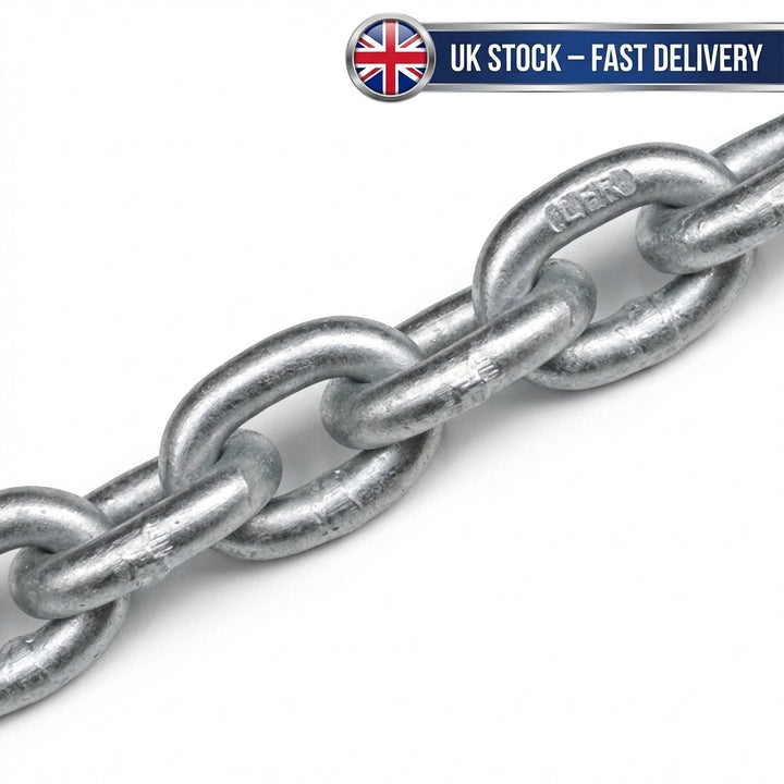 Lofrans 8mm G40 Calibrated Anchor Chain 50m Pack Galvanized ISO 4565 DIN 766