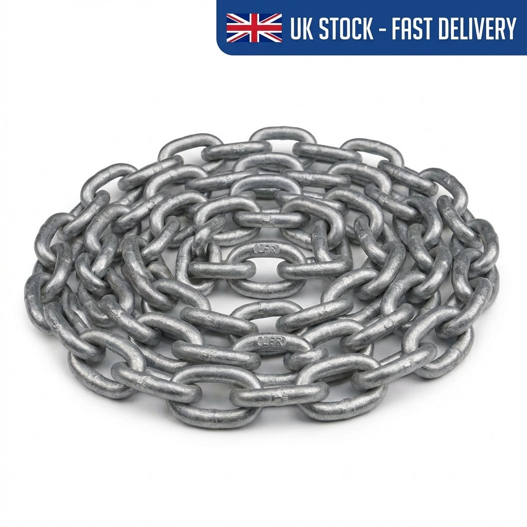 Lofrans 6mm Galvanised G40 Anchor Chain Calibrated ISO 4565 DIN 766- price per meter