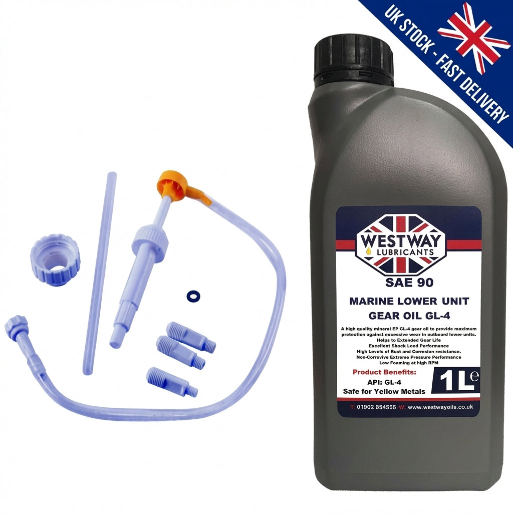 Universal Outboard Gearbox Gear Oil Lube Pump - Yamaha Mercury Honda 1L