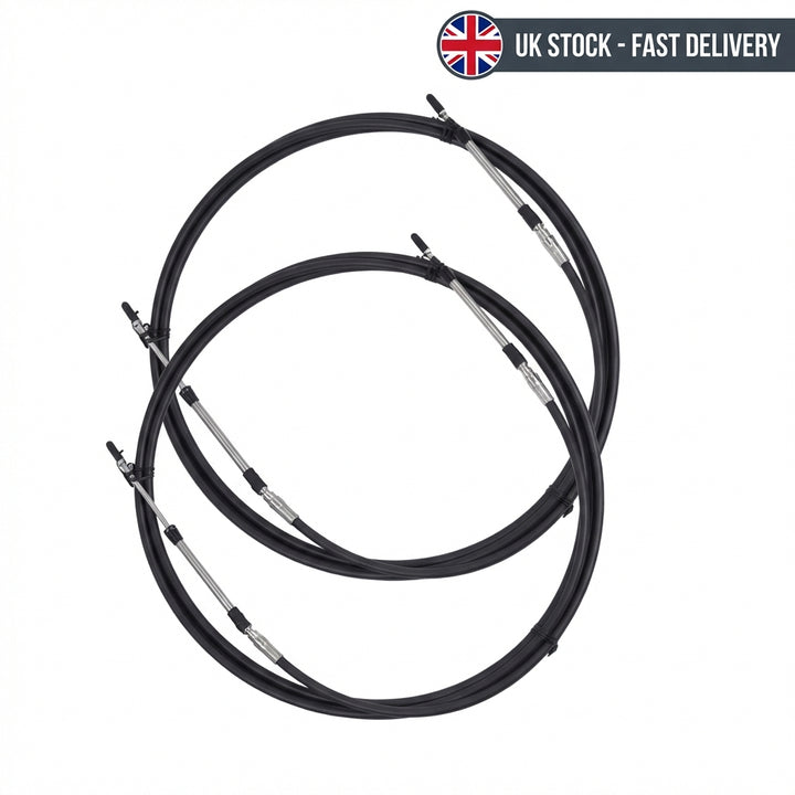 10ft Pair Outboard Gear/Throttle Control Cable 33C for Yamaha Suzuki Tohatsu C2 Type
