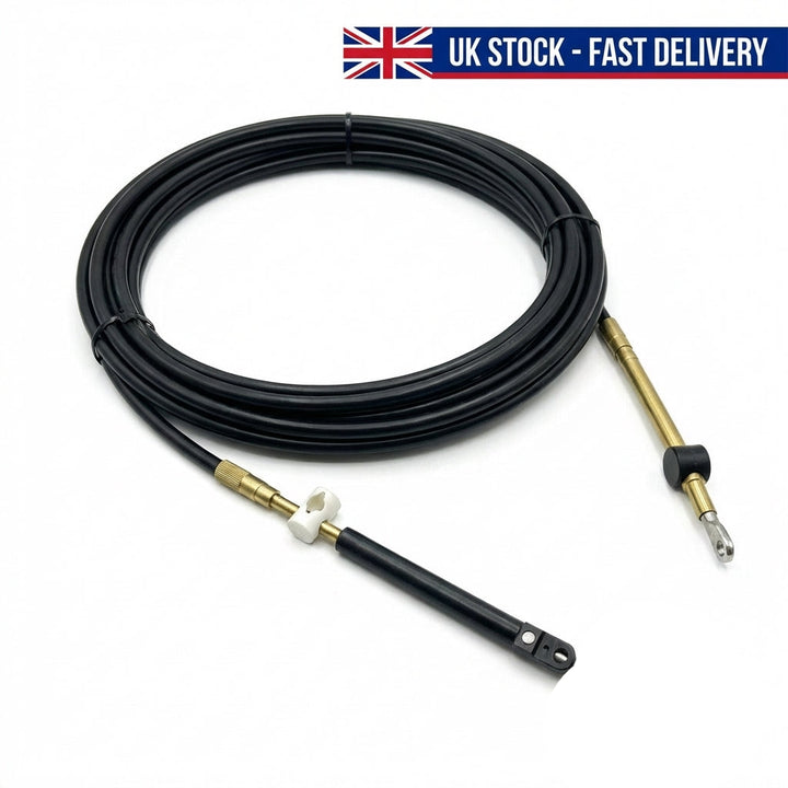 Pair 15ft Mercury Mariner Gen1 Remote Outboard Control Cable 4.55m Gear Throttle C5 Type