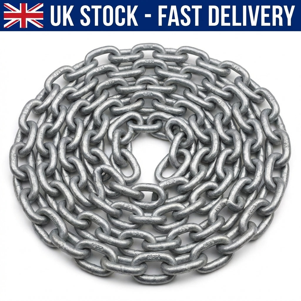 Lofrans Calibrated Anchor Chain G40 Hot Dip Galvanized ISO 4565 DIN 766 6-12mm