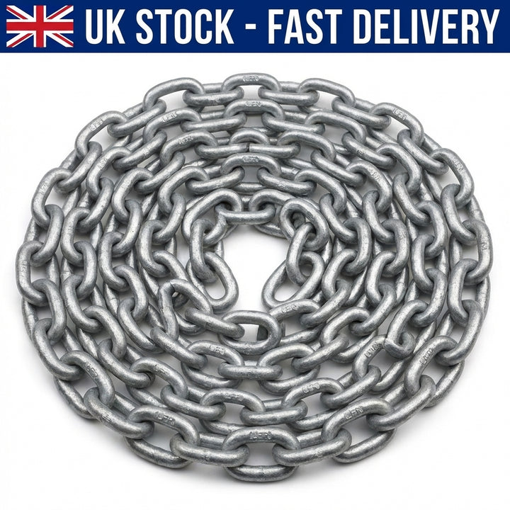 Lofrans Calibrated Anchor Chain G40 Hot Dip Galvanized ISO 4565 DIN 766 6-12mm