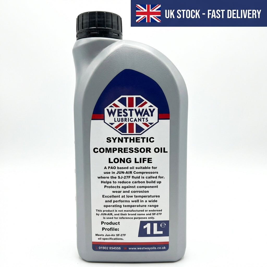 Synthetic Compressor Oil for Jun-Air SJ-27F Replacement 1L SJ27F 4062100
