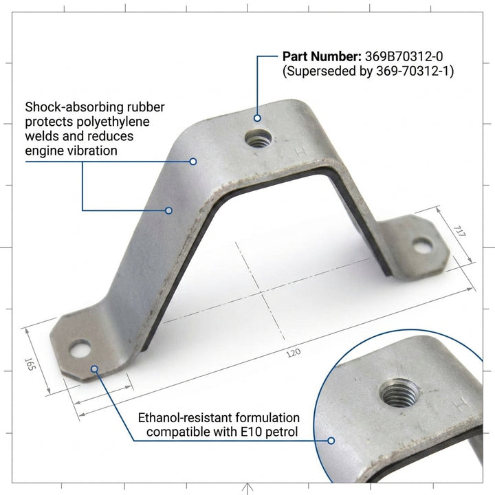 Genuine Tohatsu Fuel Tank Stay 369B70312-0 Integral Tank Bracket M4C M5B