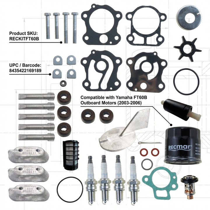 Yamaha FT60B High Thrust Outboard Service Maintenance Kit 2003-2006 RECKITFT60B