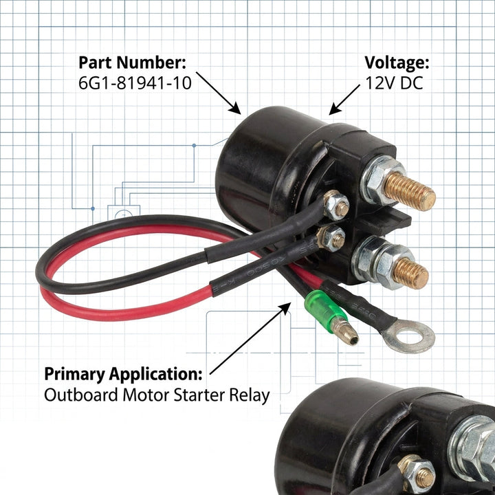 Yamaha Outboard Starter Solenoid Relay 6G1-81941-10 68V-8194A-00 WaveRunner 12V