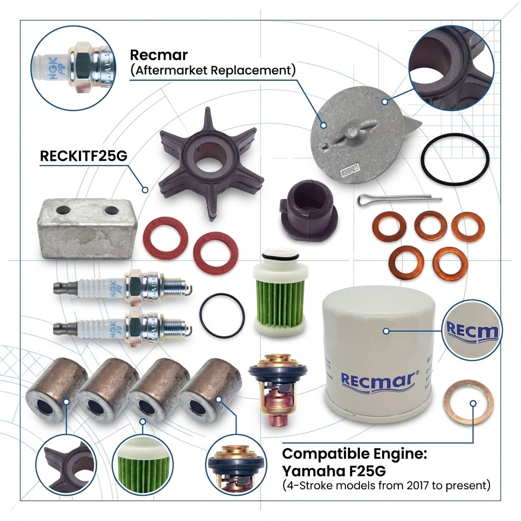 Yamaha F25G 2017+ Outboard Service Maintenance Kit