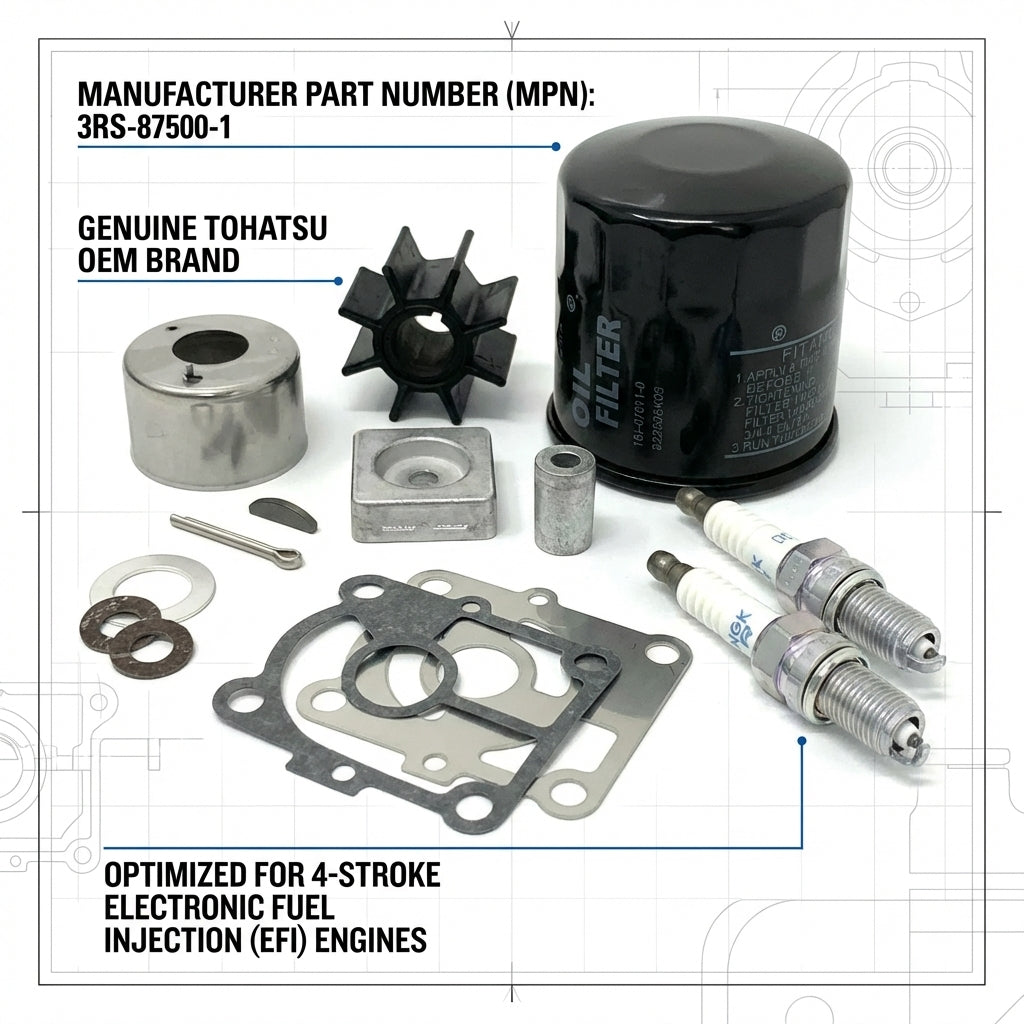 Genuine Tohatsu 100hr Service Kit MFS9.9E MFS15E MFS20E EFI 3RS-87500-1