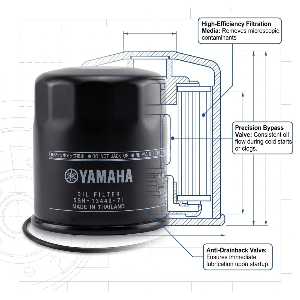 Yamaha Outboard Oil Filter 5GH-13440-80 F15 F20 F25 F40 F50 F60 F70 4-Stroke